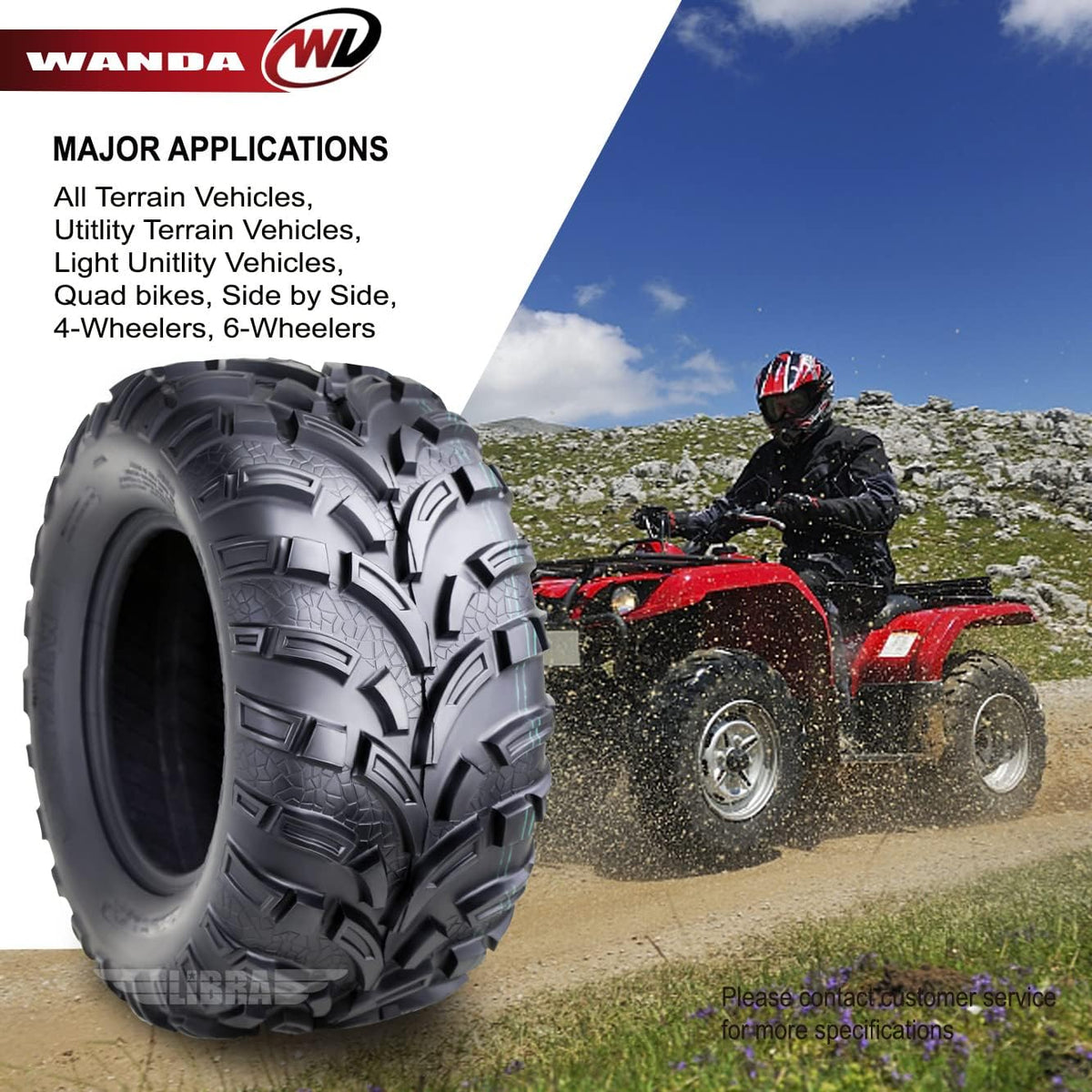 Set 6 25x10-12 & 25x11-12 ATV UTV Tires A606176