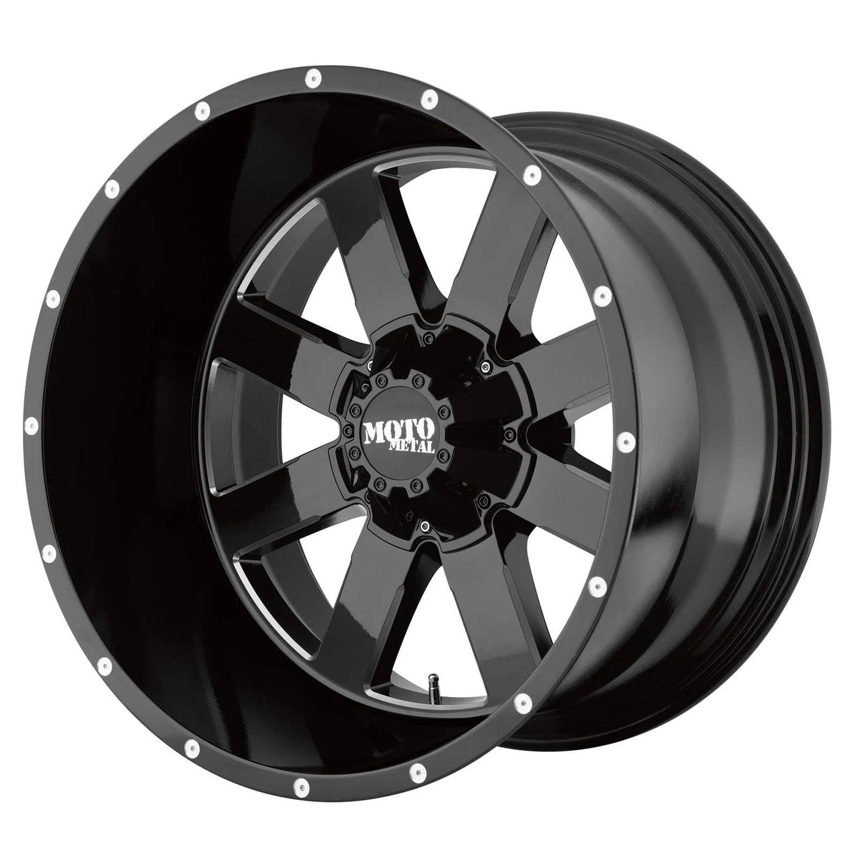 22x14 Gloss Black Milled Wheel F250897
