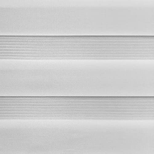 White 27" x 72" Cordless Zebra Shades T4733