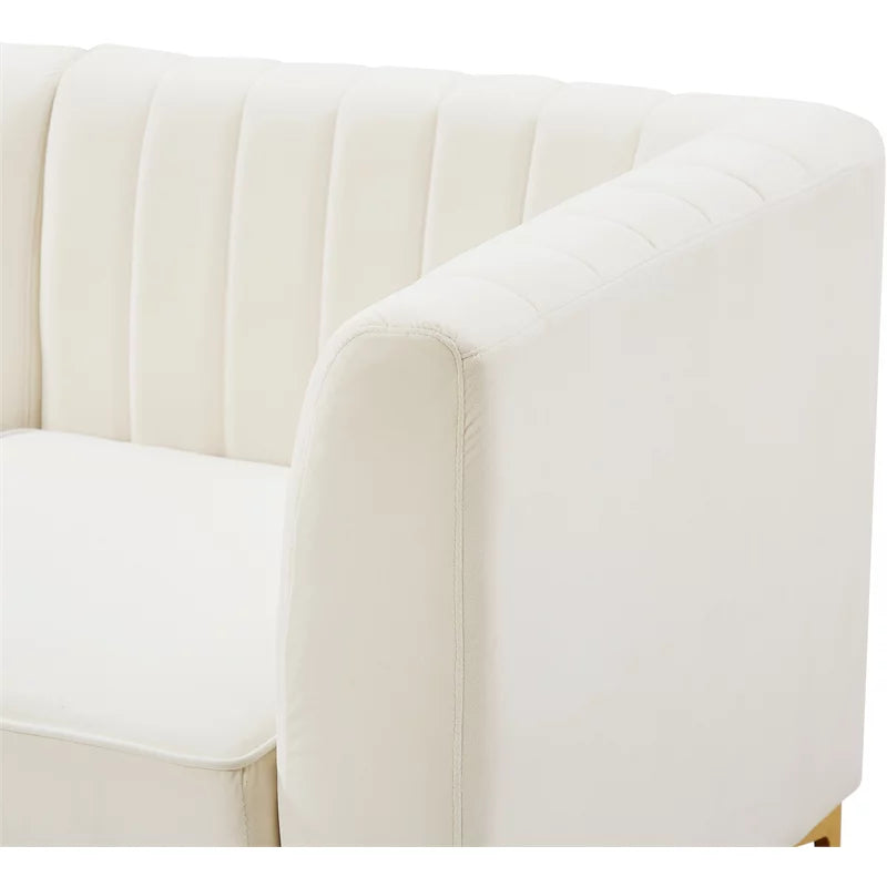 Cream Velvet Modular Sofa F99085
