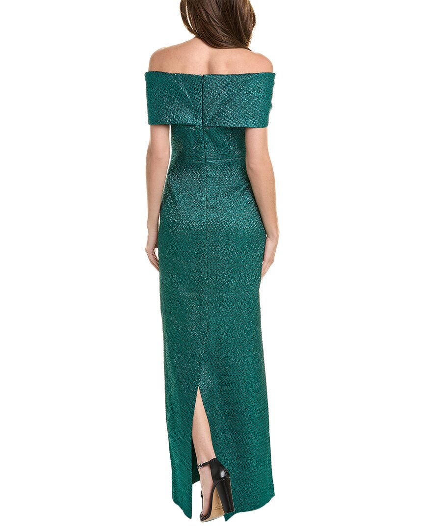 Green Off-The-Shoulder Gown A541