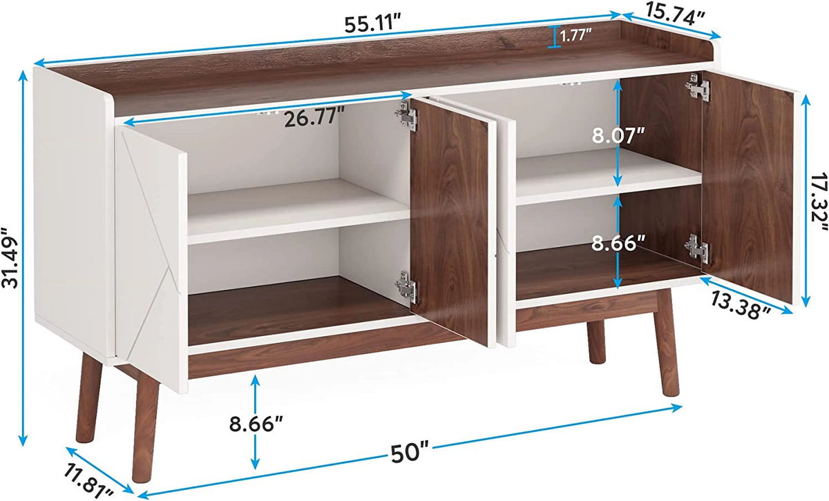 55" Buffet Cabinet with Storage and Doors T9041