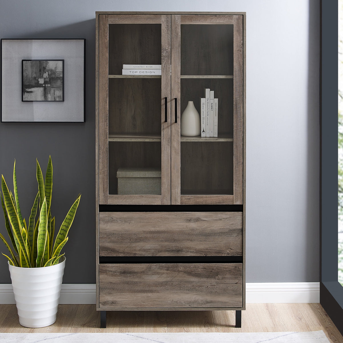 Glass Door Bookcase U43069