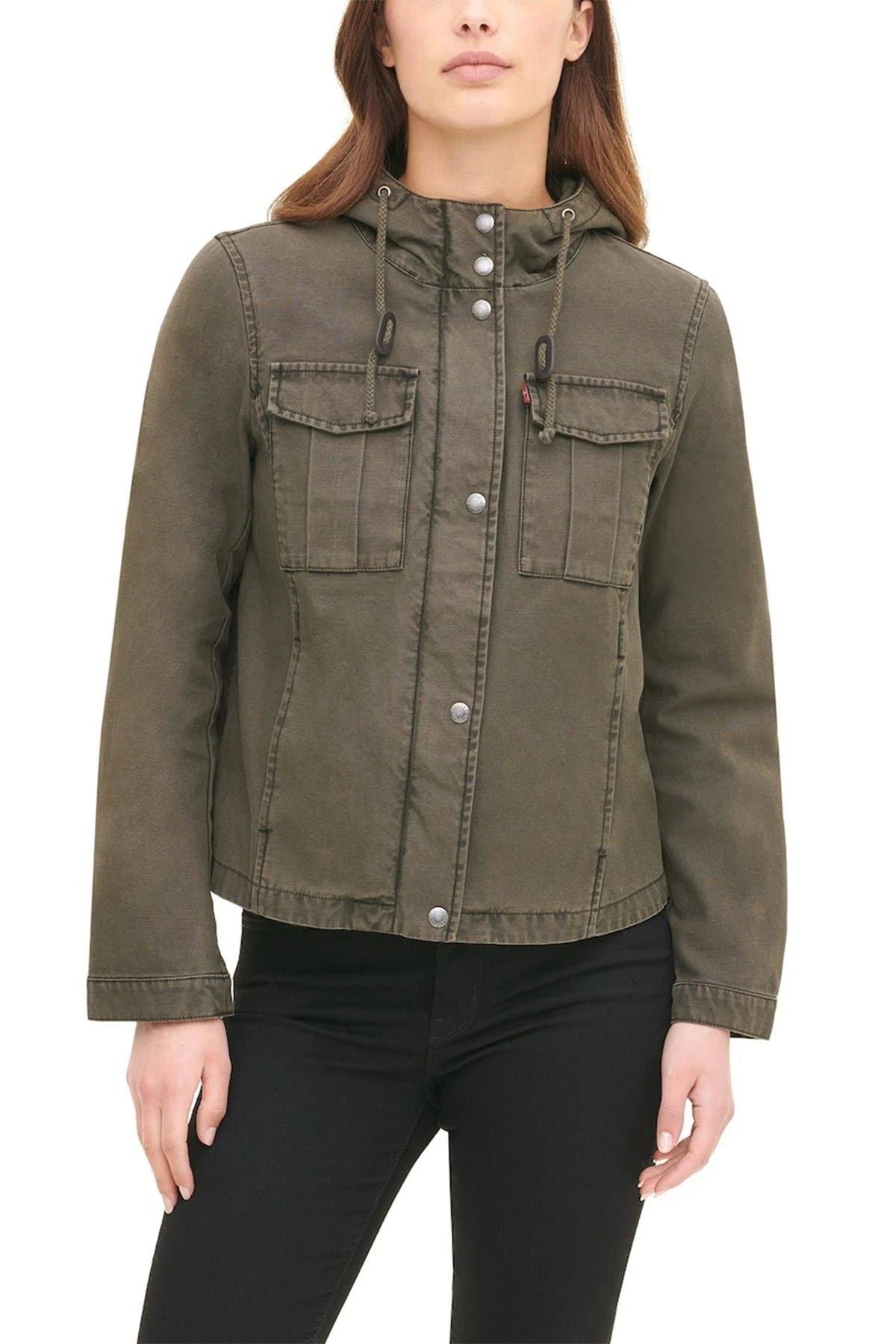 Cotton Hooded Cargo Jacket S68552