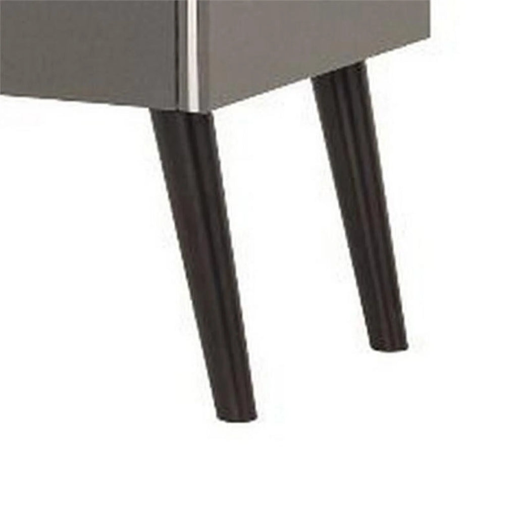 16" 1-drawer Wood Curved Edge Nightstand F912