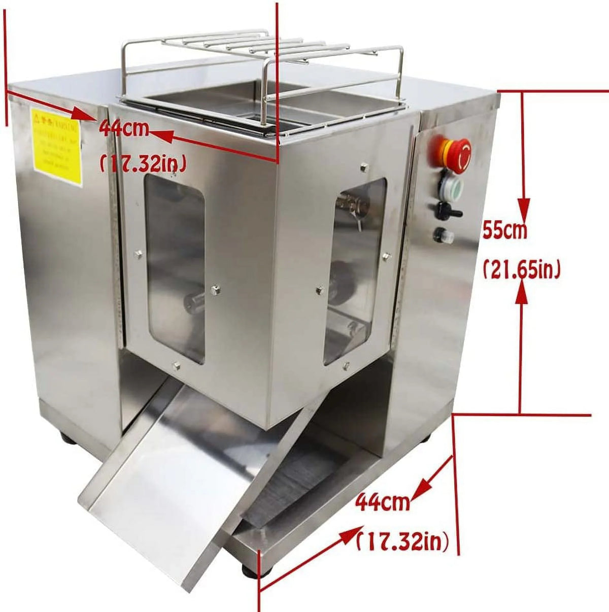 Commercial Shredded Meat Slicer with 10mm Blade Stainless Steel L964
