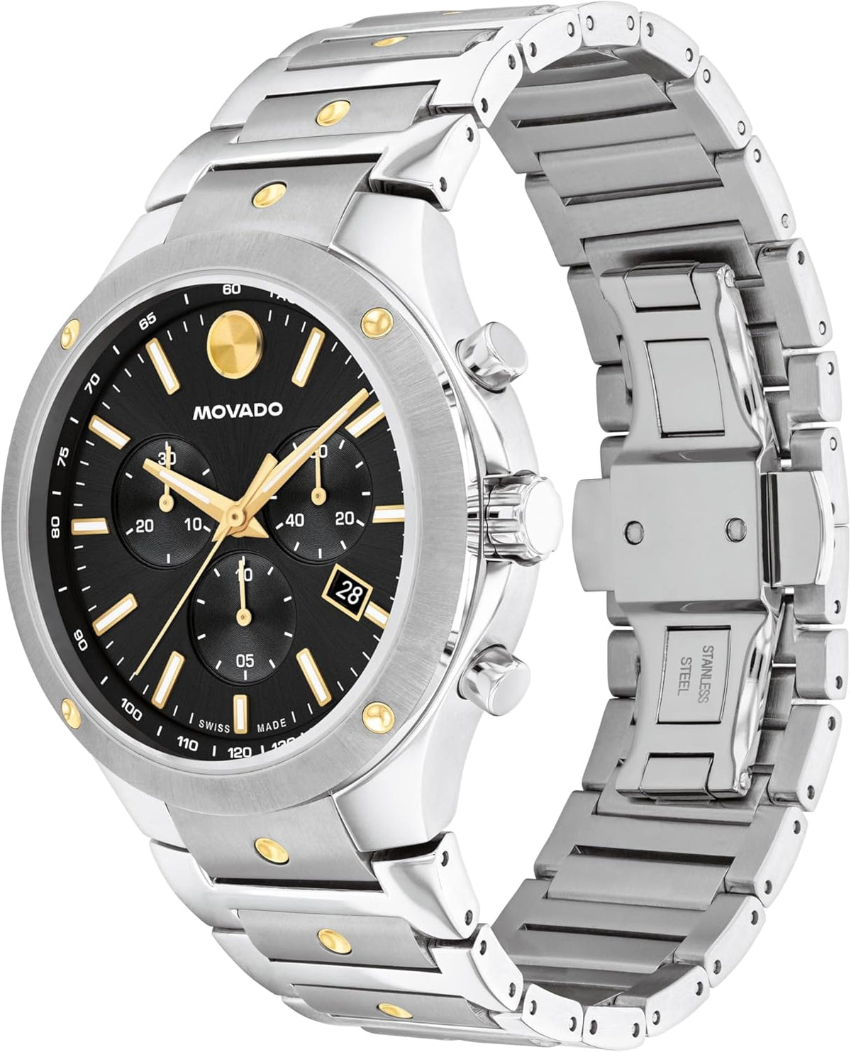 Swiss Quartz Chronograph Stainless Steel Watch T9197