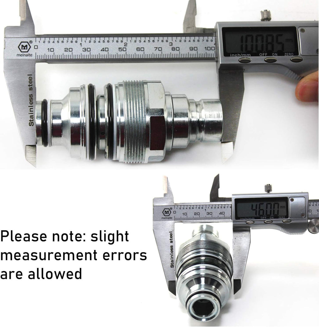 Hydraulic Flat Face Quick Connect Coupler Thread Φ46mm Pack of 2 C99056
