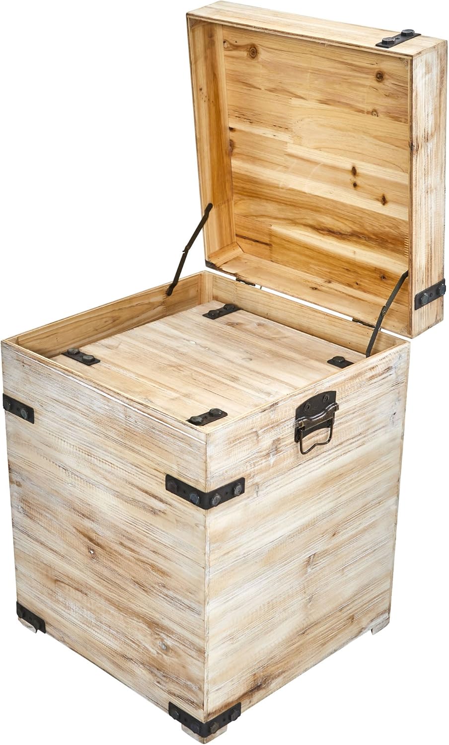 White Wash Storage Boxes/Trunks (Set of 2) L9413
