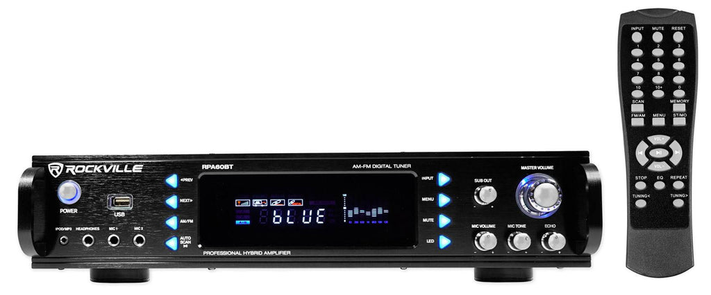 12 3-Way 1000W PA Speakers with Bluetooth Amplifier E93286