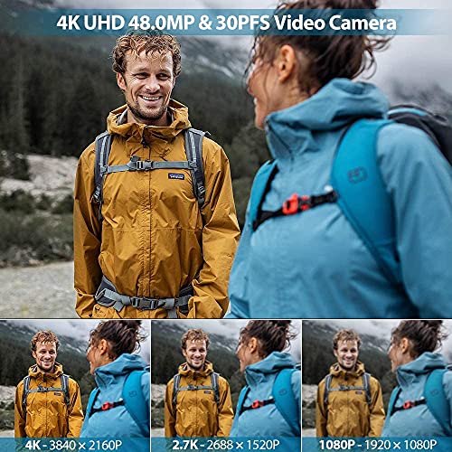4K 48MP Camcorder with 3" Touch Screen, 2 Batteries, 32GB Card X1697