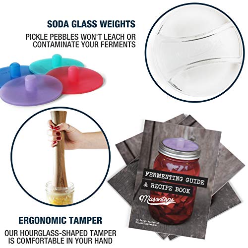 Fermentation Jar Starter Set with Mason Jar, Lids & Weight I65876