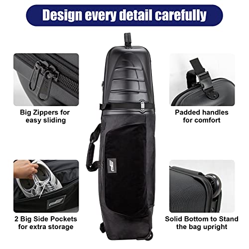 Golf Travel Bags with Reinforced Wheels and Hard Case Top Y4997