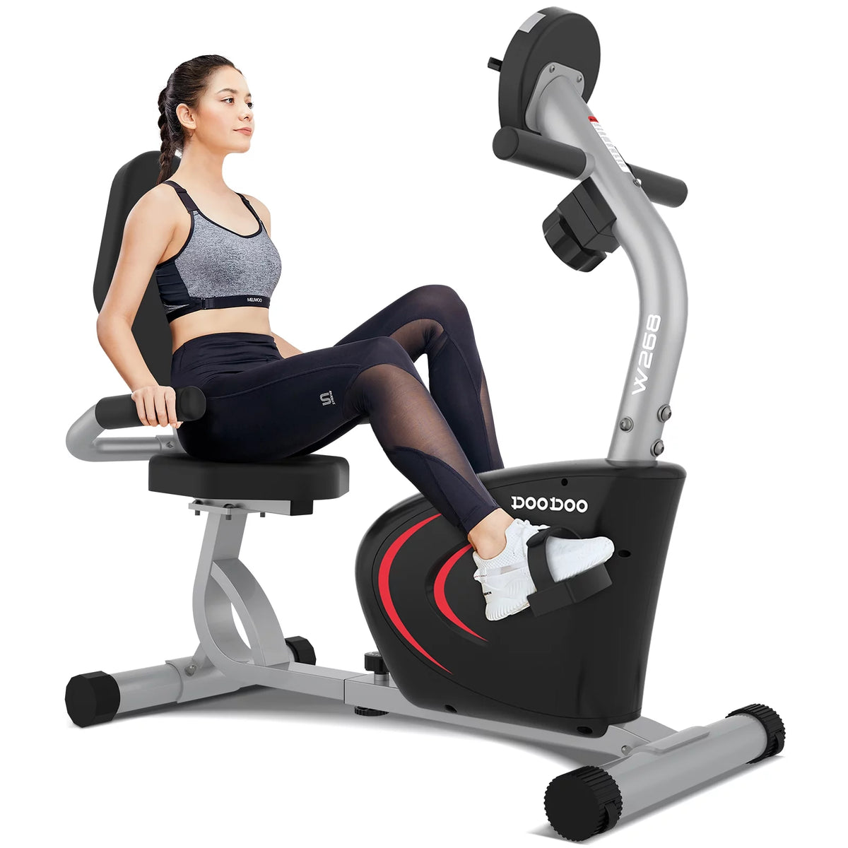 Recumbent Exercise Bike 8 Level Adjustable Magnetic Resistance C97602