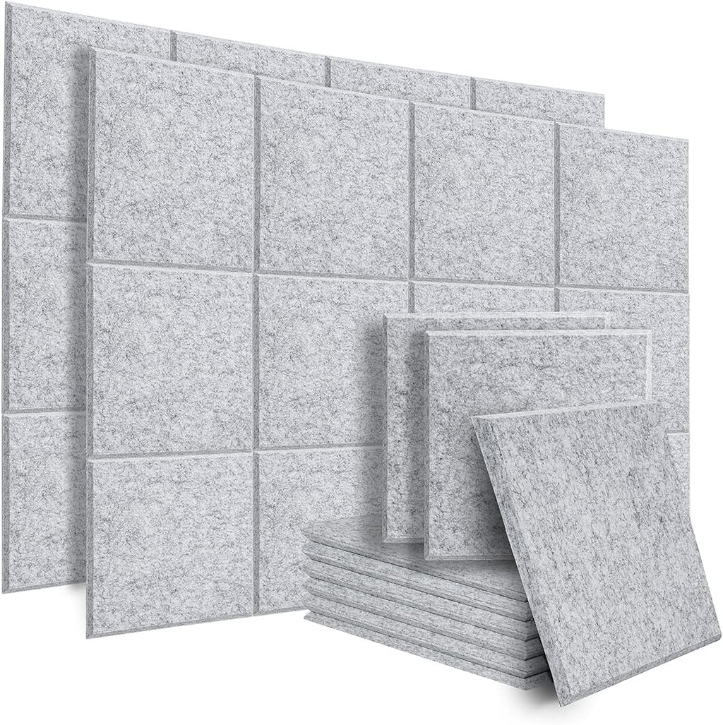 12 Pack Acoustic Panels Sound Dampening Panels, Brown W8747