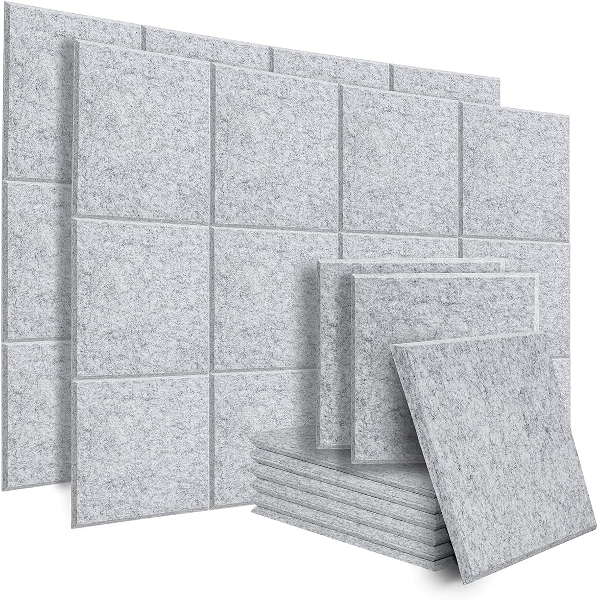 12 Pack Acoustic Panels Sound Dampening Panels, Brown W8747