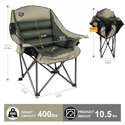 Oversized XL Folding Camping Chair with Cup Holder and Carry Bag F820482
