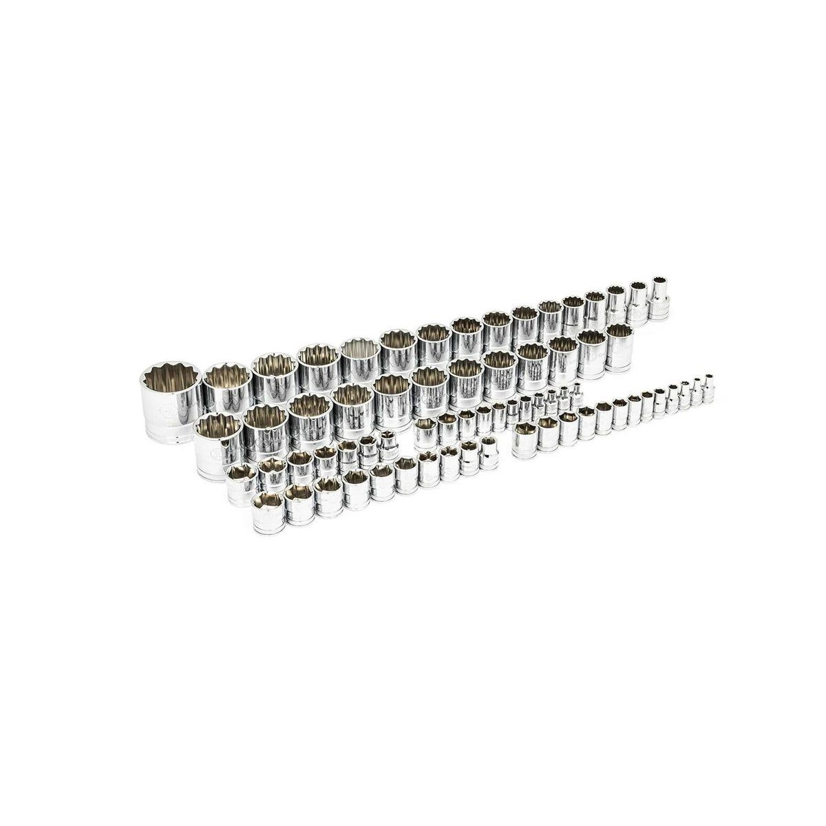 83 Pc. 1/4 3/8 1/2 90-Tooth SAE/Metric Mechanics Tool Set with EVA Foam Tray W7468