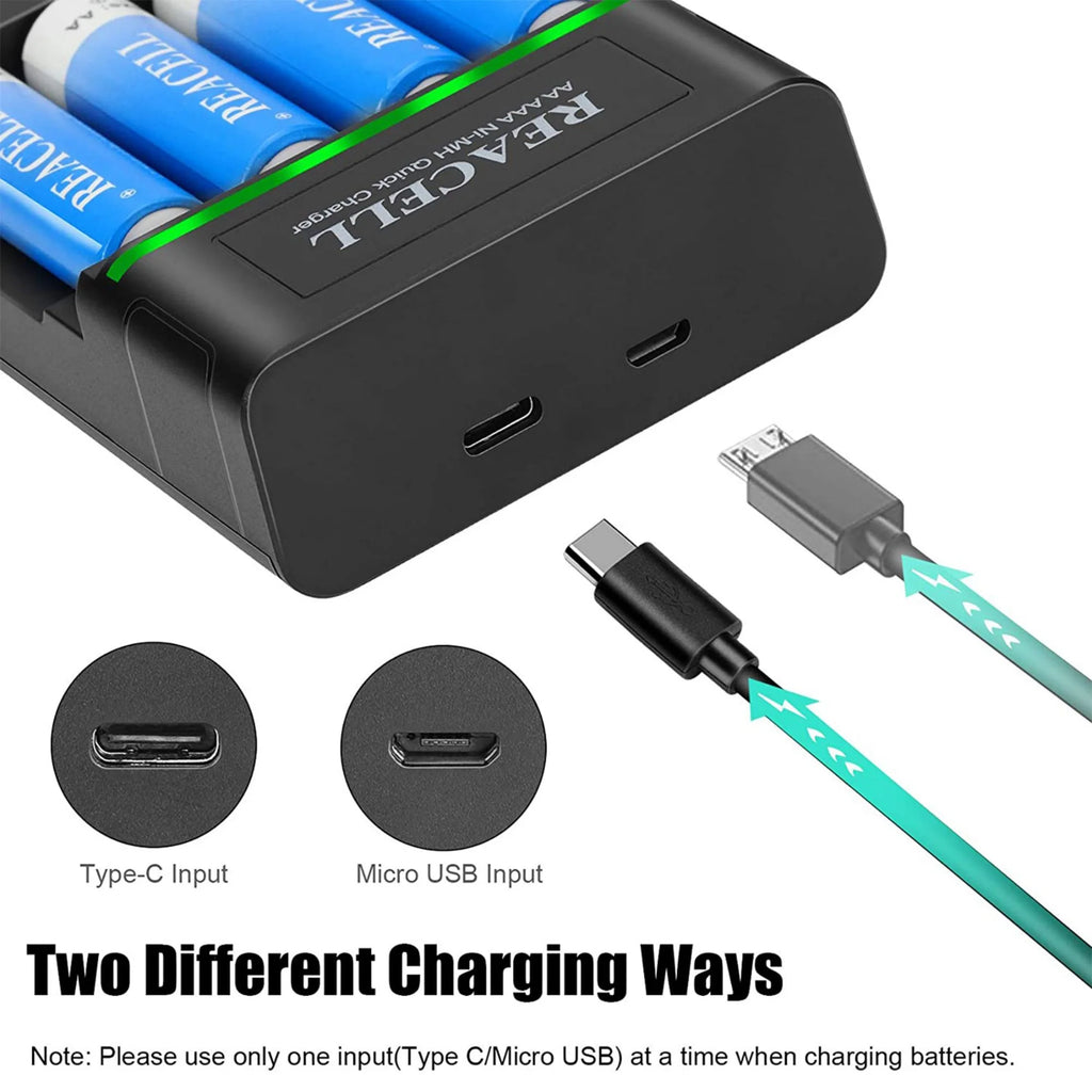 NIMH 12 AA 2800mah & 12 AAA 1100mah Rechargeable Batteries with Charger N668