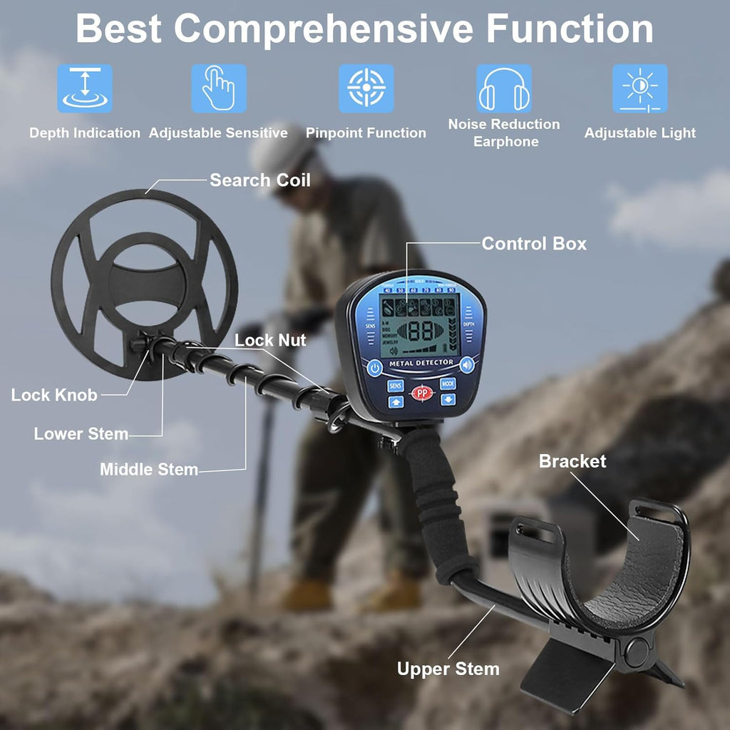 Waterproof Metal Detector with LCD Display X932962