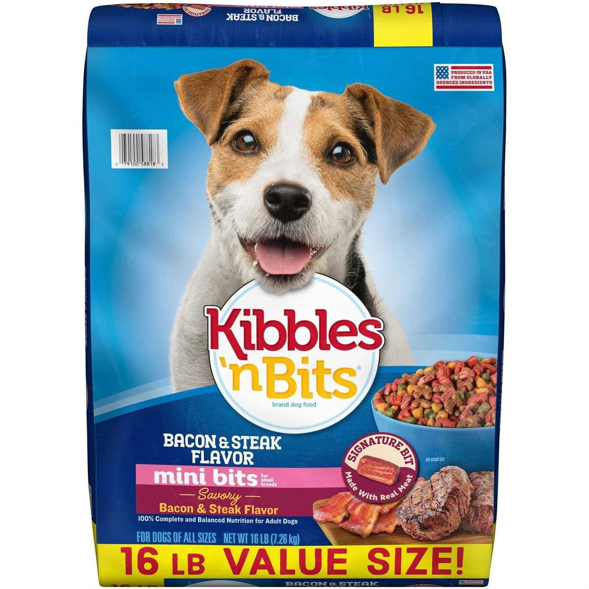 Mini Bits Bacon & Steak Flavor Dry Small Breed Dog Food H62970