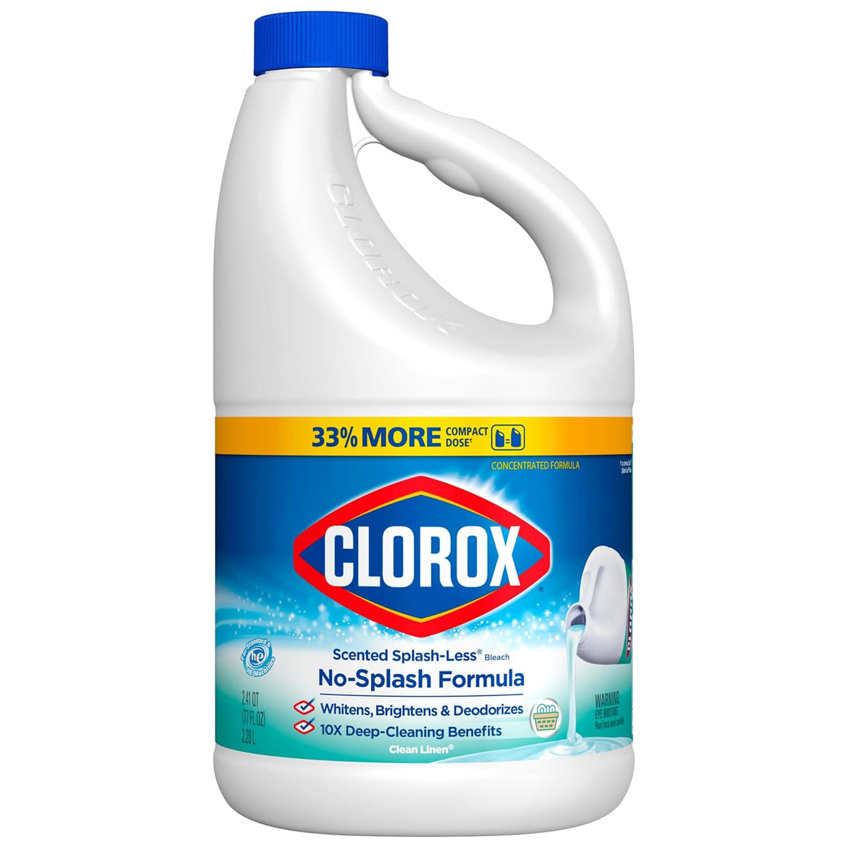 Concentrated Bleach, Clean Linen, 77 Ounce Bottle Z886