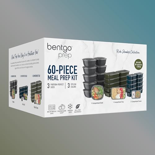 60-Piece Reusable Food Containers Meal Prep Kit A479