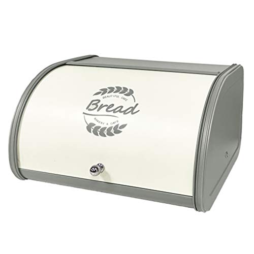 Metal Bread Box with Roll Top Lid Q3442