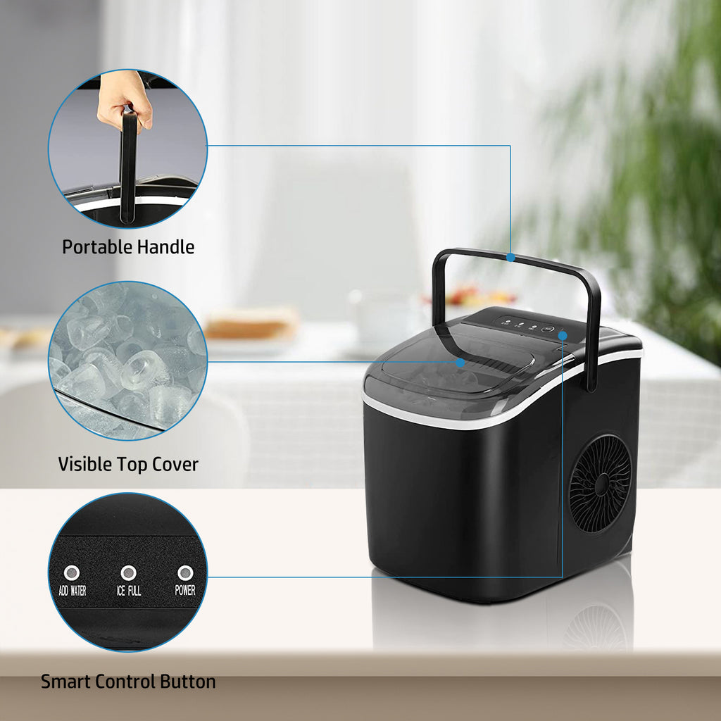 Black Countertop Ice Maker Machine M38483