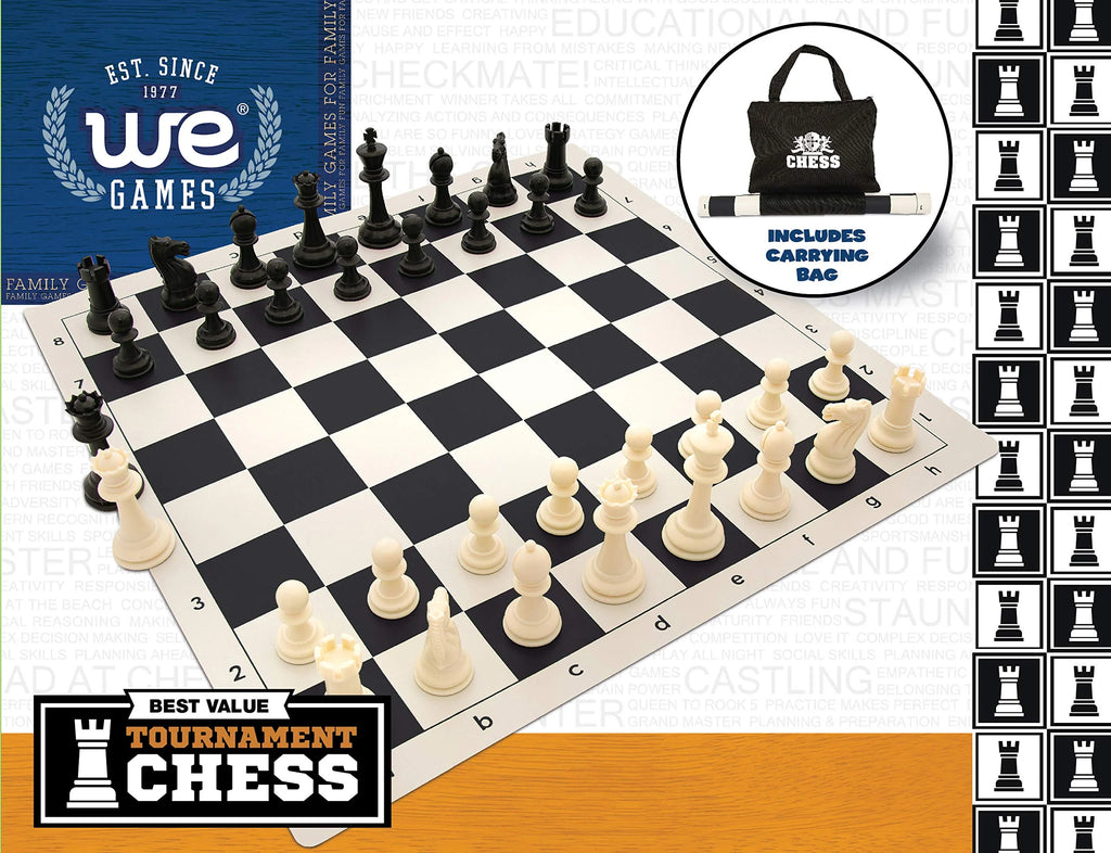 Tournament Chess Set - 20 in. Vinyl Board, Staunton pcs H567691