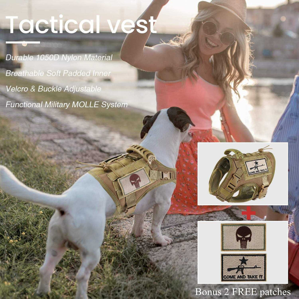 Adjustable Tactical Dog Harness with Rubber Handle D16417