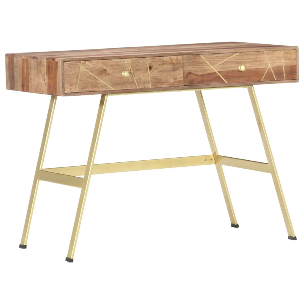 Sheesham Wood Writing Desk with 2 Storage Drawers P638103