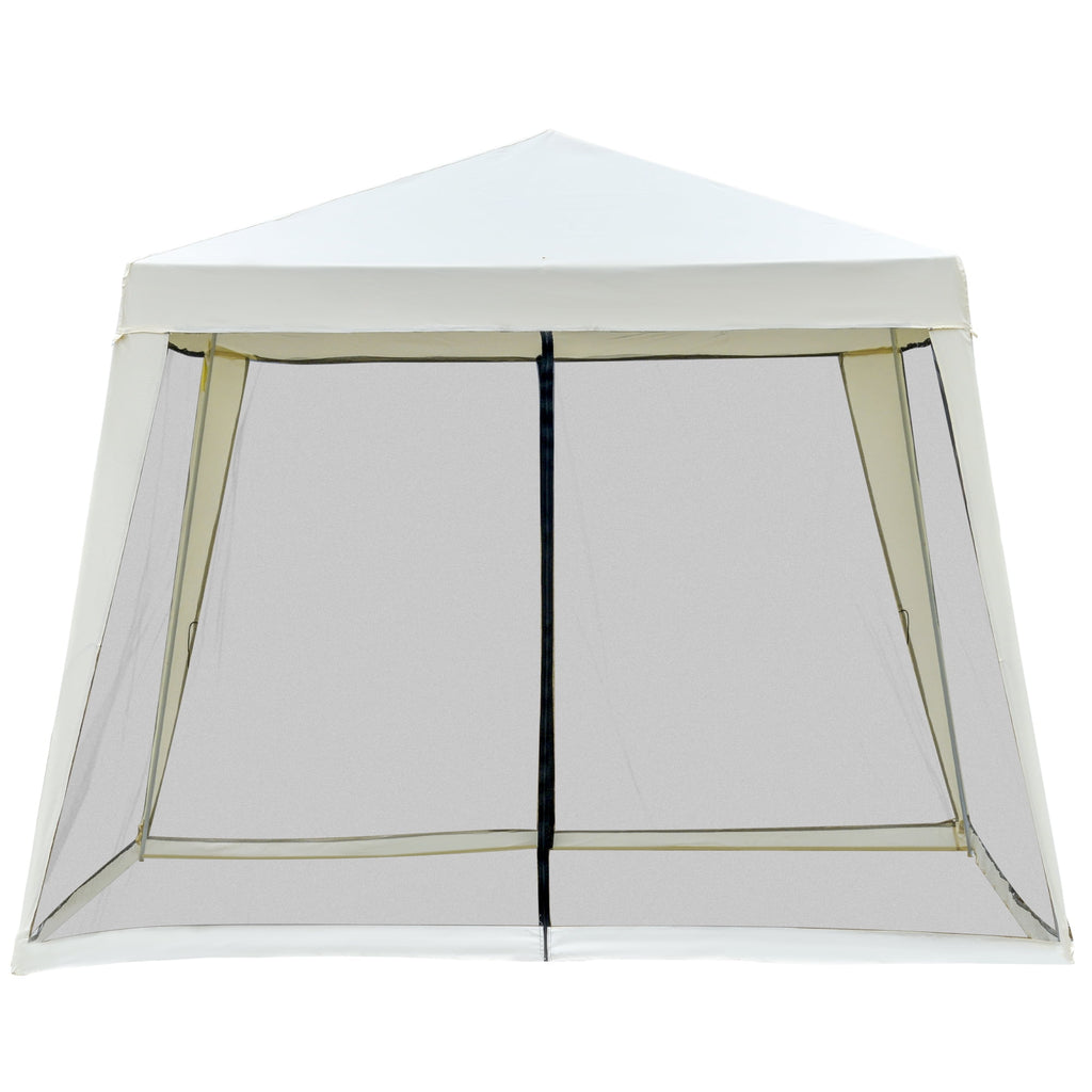 10' x 10' Folding Slant Leg Screened Canopy Tent with Mesh Sidewalls Z192