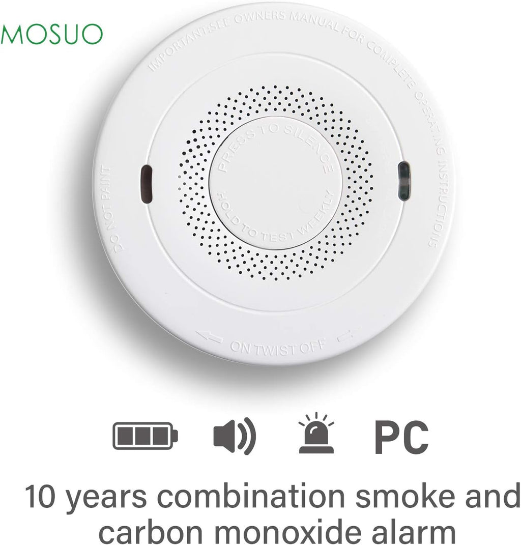 Smoke and Carbon Monoxide Detector Alarm, 10-Year Battery, Dual Sensor D7819