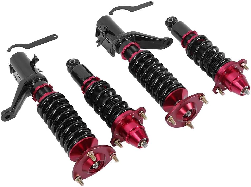 2 Front + 2 Rear Metal Damper Strut Coilover Suspension Kit F363602