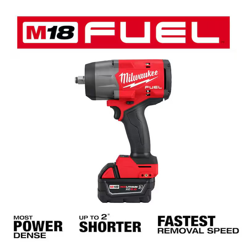 18V Brushless Cordless 1/2 in. Impact Wrench Kit and Impact Socket Set V496863