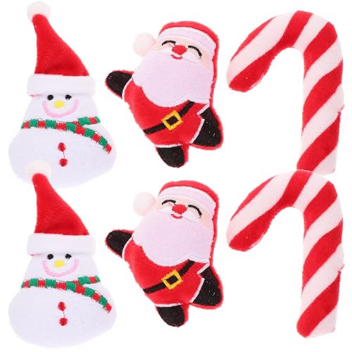 6pcs Christmas Catnip Plush Cat Chew Toy E193770