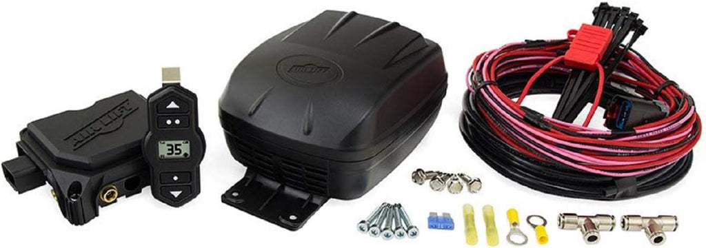 Set of Wireless On-Board Air Compressor System with Rear Load Lifter 5000 Kit for Ford F-150 Pickup 4WD E789