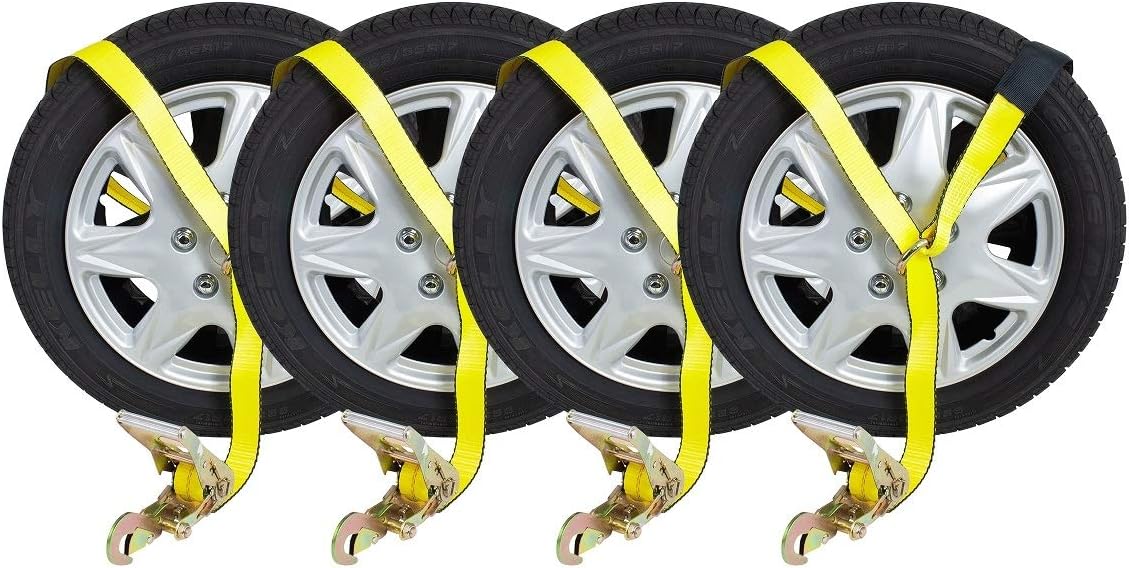 2 Chain Ratchets & Lasso Straps Tow Truck Wrecker Car Hauler Wheel Lift S163798