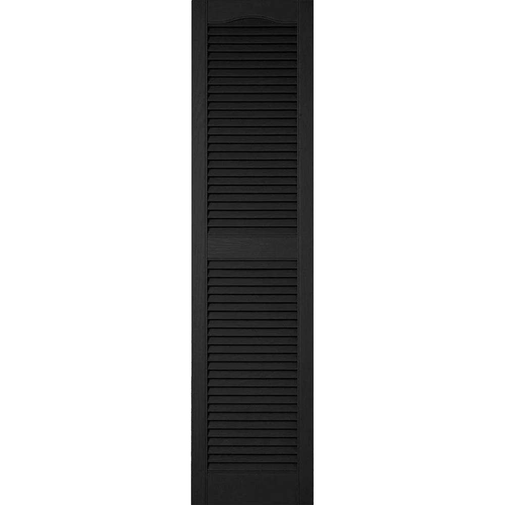 Black Vinyl Open Louver Shutters Q51160