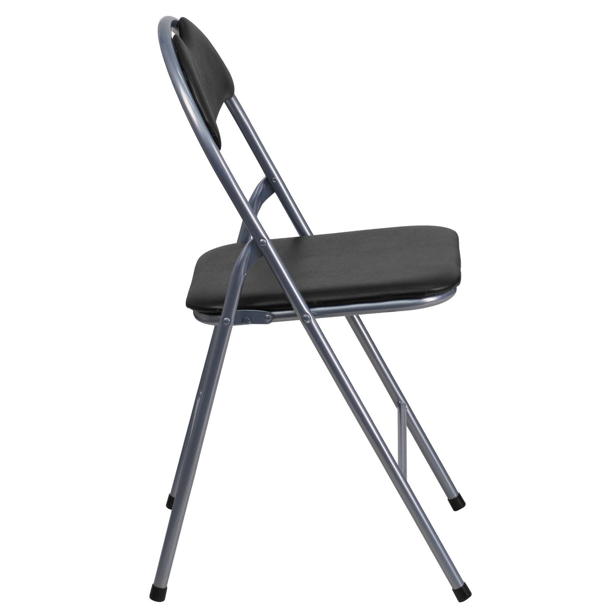Black Vinyl Metal Folding Chair 4 Pk N22422