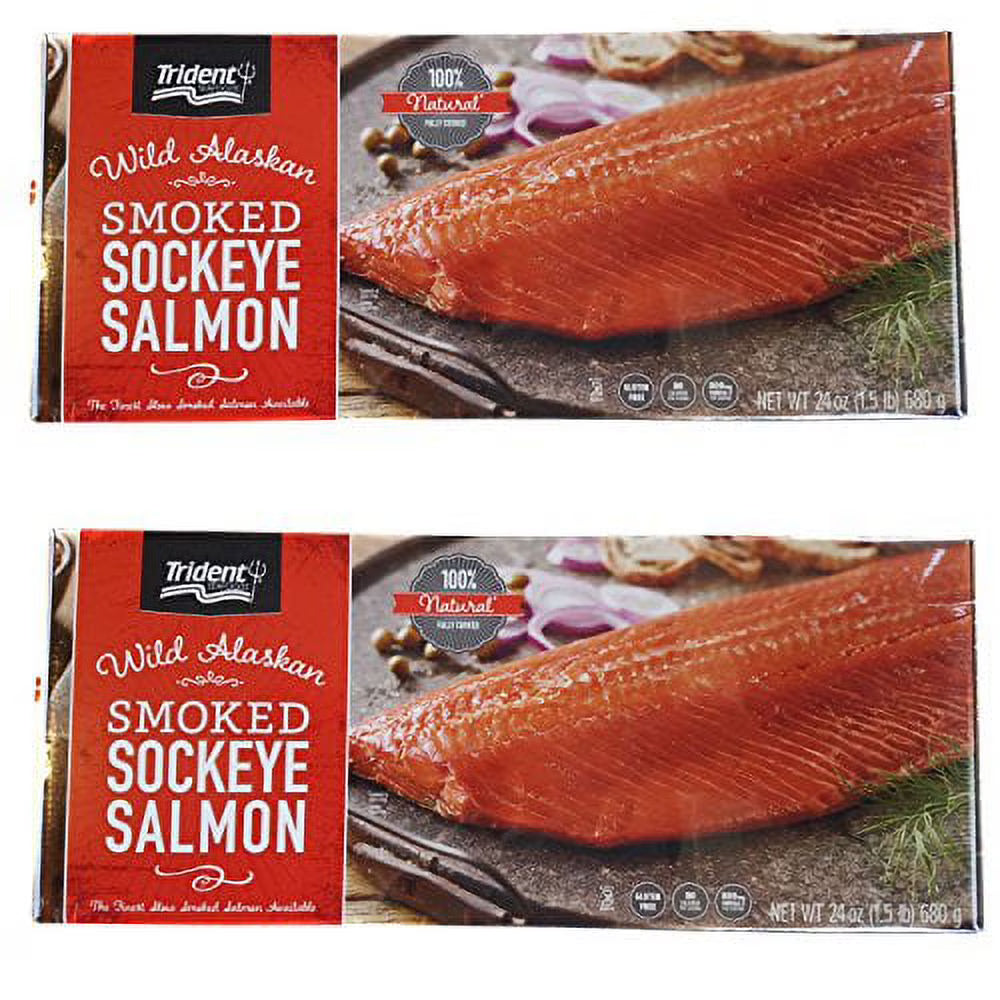 Smoked Sockeye Salmon, 24oz, 2 Pack (Total of 48 ounces) O4340