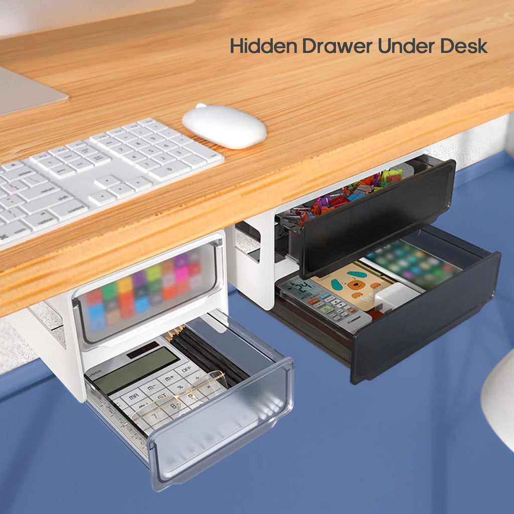 Invisible Under Desk Drawer Stationery Organizer W1608