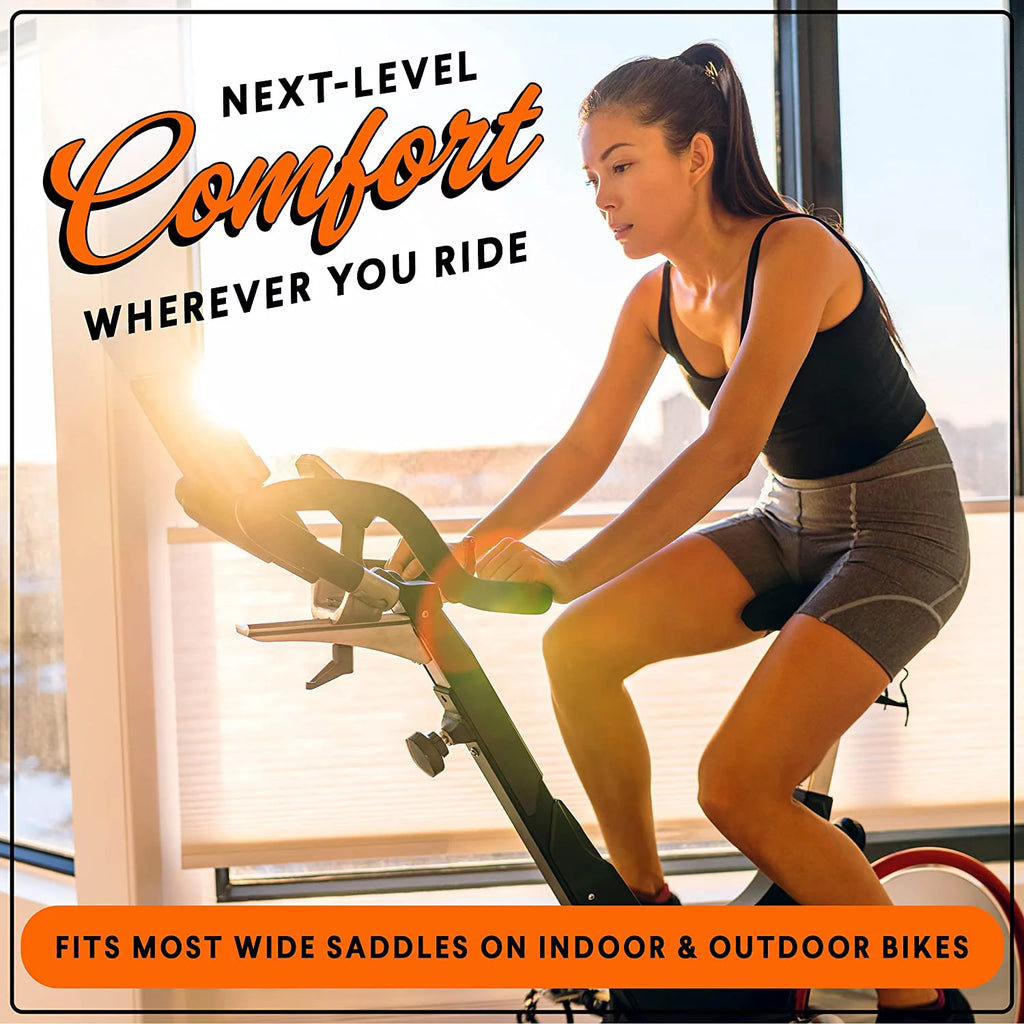 Padded Gel Wide Adjustable Bike Seat Cushion P799490