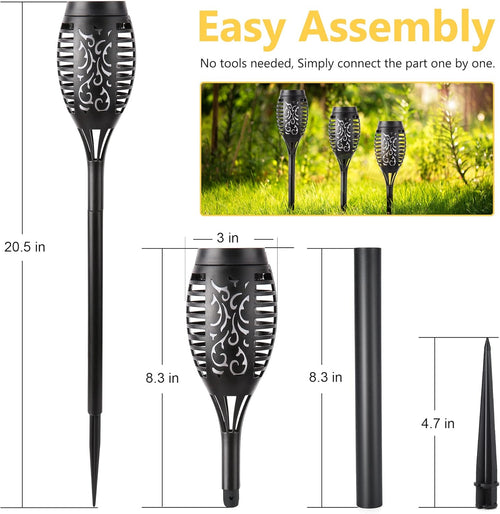 12 Pack Waterproof Solar Flame Lights N180307