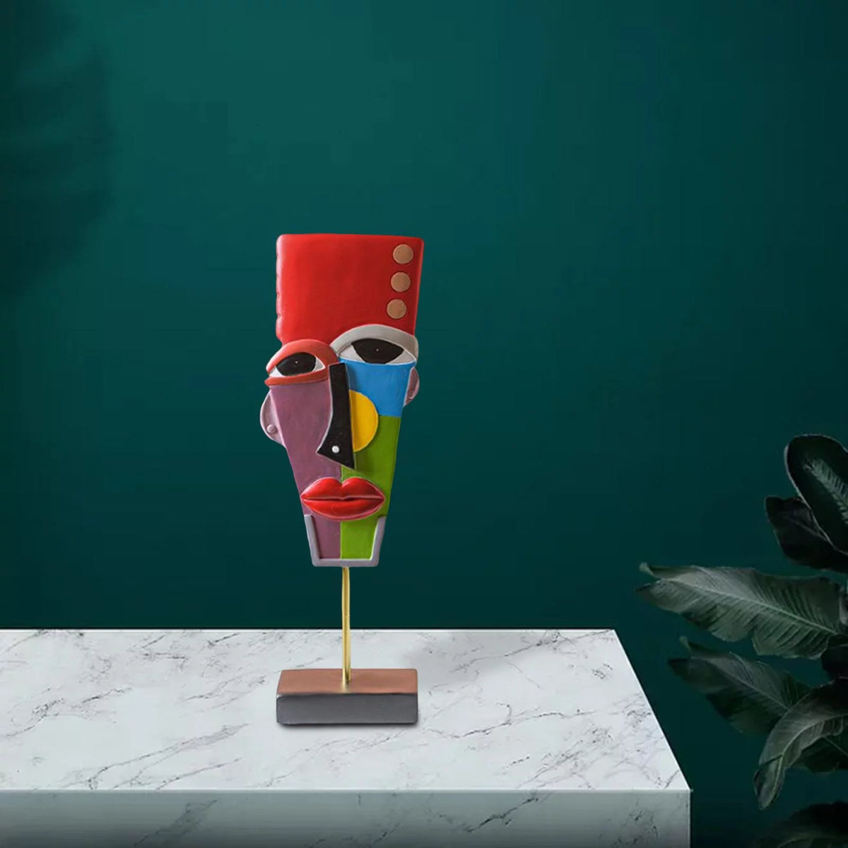 Modern Abstract Human Face Statue V1466