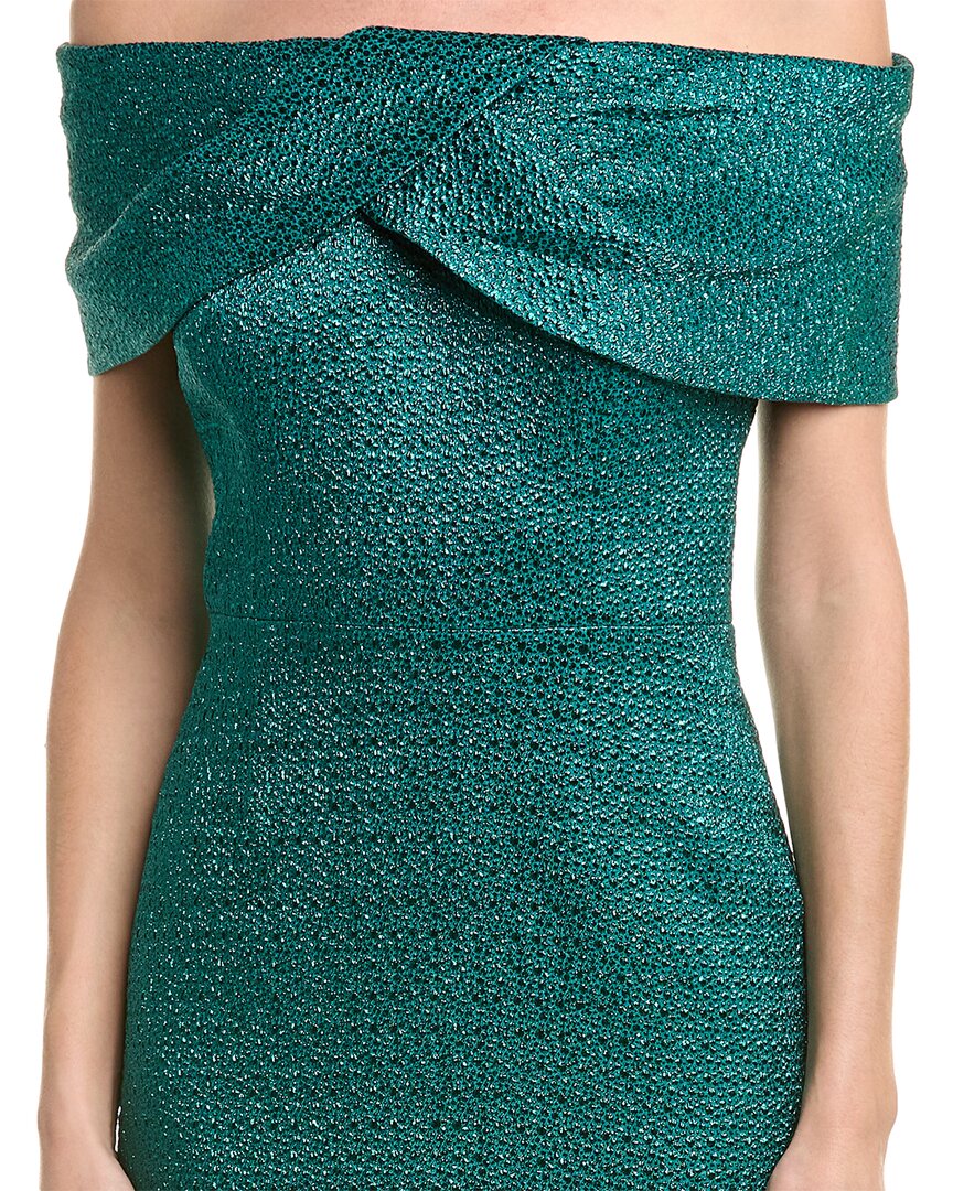 Green Off-The-Shoulder Gown A541