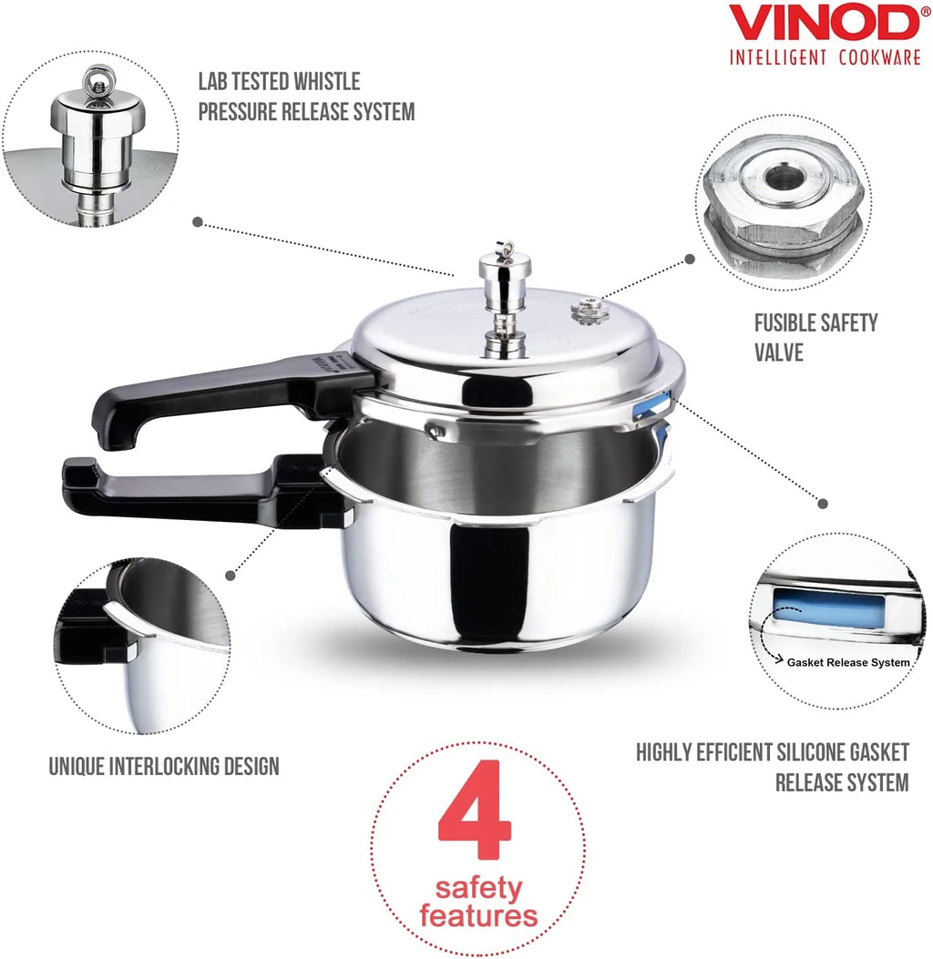 Stainless Steel 3 Liter Induction Base Pressure Cooker T27976