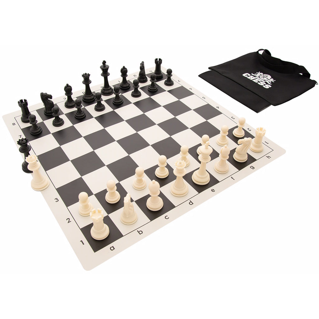 Tournament Chess Set - 20 in. Vinyl Board, Staunton pcs H567691