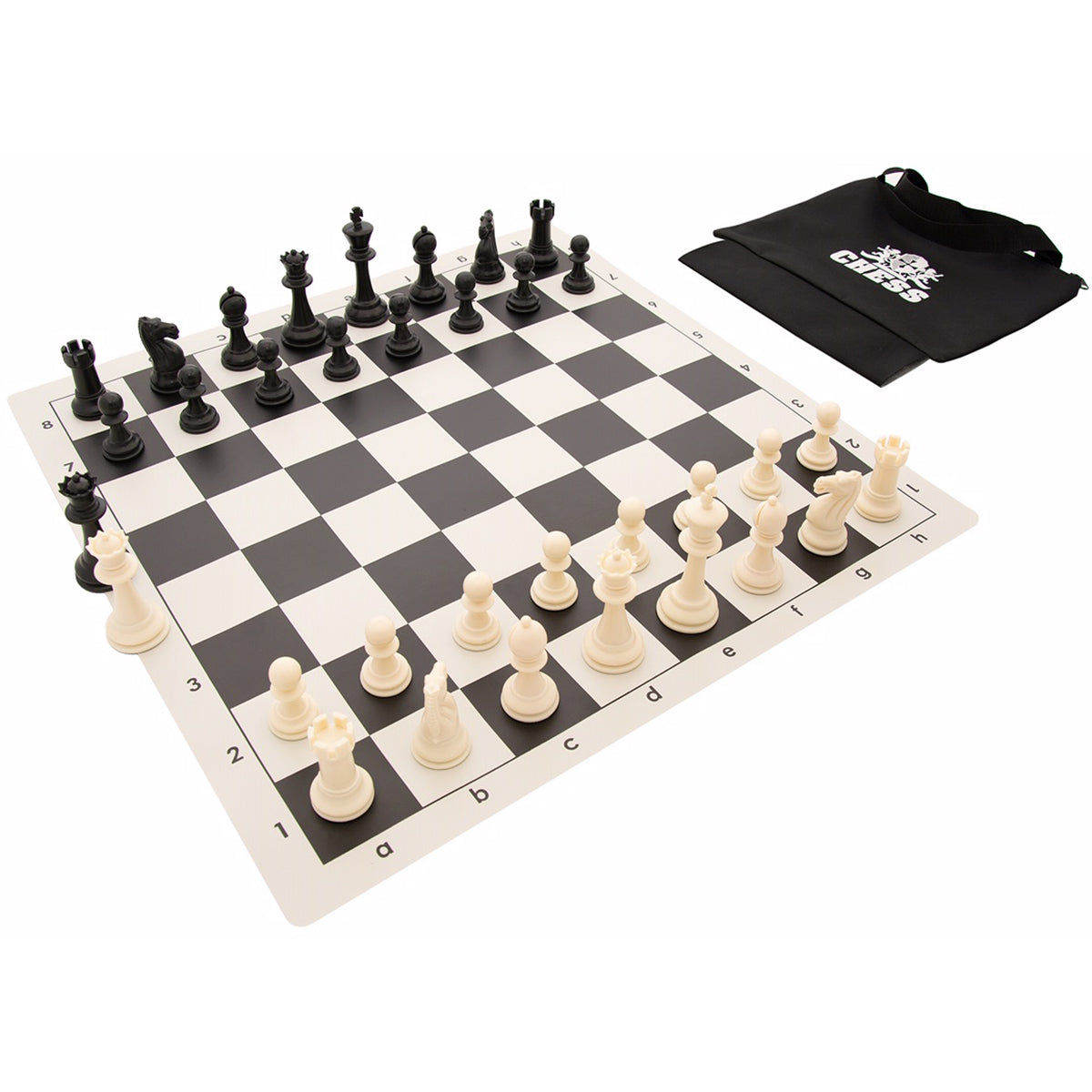 Tournament Chess Set - 20 in. Vinyl Board, Staunton pcs H567691